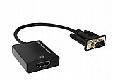 DM154 PROTEC VGA TO HDMI ּ+ AUDIO מתאם DM154 PROTEC VGA TO HDMI ּ+ AUDIO מתאם
