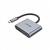 D1049A מולטיפורט USB C ל-HDMI, VGA, USB ו-USB C D1049A מולטיפורט USB C ל-HDMI, VGA, USB ו-USB C