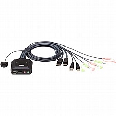 ATEN 2-Port USB DisplayPort Cable KVM Switch CS22DP