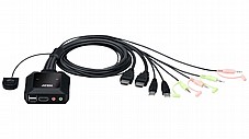 ATEN CS22H 2-Port USB 4K HDMI Cable KVM Switch 
