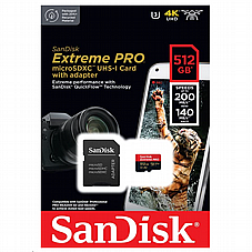 ����� ������ ���� 512GB  EXTREME PRO MICRO SD 4K 200S SANDISK