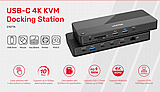 UNITEK D1077A ���� ����� 4K ������ USB-C �� KVM �����