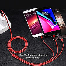 C14049BK - ��� 3 �-1 ������ USB-A ������� USB-C, Micro USB �- Lightning