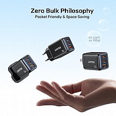 ���� ��� ����  UNITEK Zeno 65W 3-Port GaN Wall Charger.